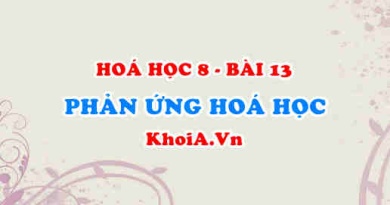 Phản ứng hoá học: Khái niệm, diễn biến, cách nhận biết xảy ra phản ứng hoá học - Hoá 8 bài 13
